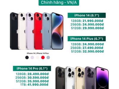 iPhone 14 chính hãng sẽ đến tay người dùng Việt từ 14/10