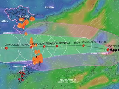 Tin mới  về Bão Noru: Bão mạnh cấp 12-13 đã vào Biển Đông