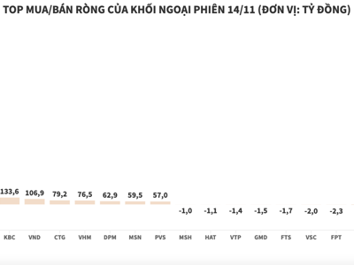 Khối ngoại tiếp tục đổ nghìn tỷ mua ròng cổ phiếu ngân hàng và chứng khoán