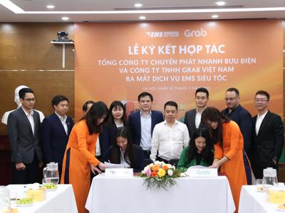 EMS Việt Nam và Grab Việt Nam chính thức triển khai dịch vụ Siêu tốc tại Hà Nội, Đà Nẵng và Tp.HCM