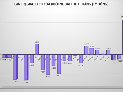 Kỷ lục khối ngoại: Mua ròng 16.000 tỷ đồng chứng khoán Việt Nam trong vòng một tháng