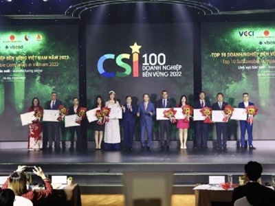 Vinh danh 100 doanh nghiệp bền vững Việt Nam