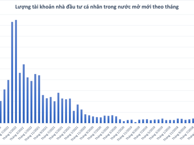 Khối ngoại đẩy mạnh mở tài khoản chứng khoán, cá nhân trong nước ngày càng hạn chế 