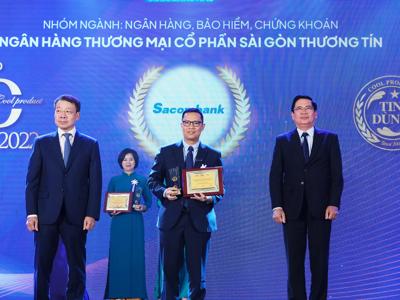 Công nghệ Tap to Phone của Sacombank được vinh danh Top 10 sản phẩm, dịch vụ ngành Ngân hàng - Bảo hiểm - Chứng khoán 