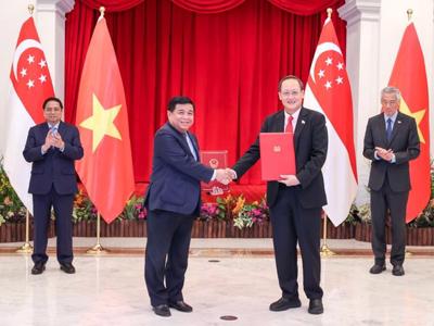 Việt Nam - Singapore thiết lập quan hệ Đối tác kinh tế số - kinh tế xanh