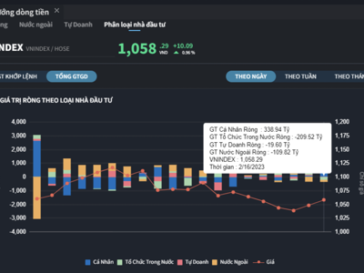 Khối ngoại và tự doanh thoát hàng, nhà đầu tư cá nhân mua ròng
