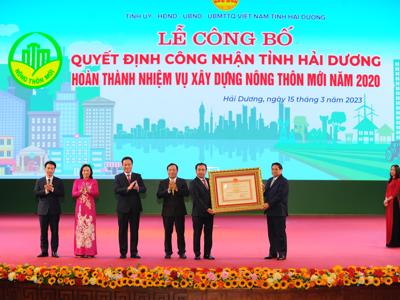 Hải Dương hoàn thành xây dựng nông thôn mới