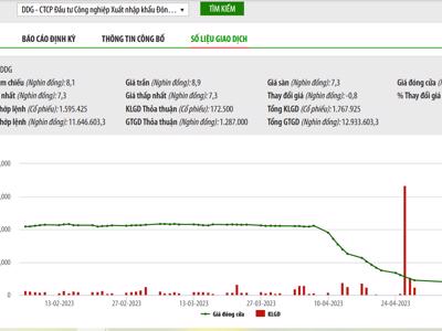 Sau 3 lần giải trình giá giảm sàn, một loạt lãnh đạo DDG đăng ký bán cổ phiếu