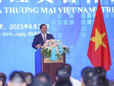 Thủ tướng Phạm Minh Chính kêu gọi doanh nghiệp Trung Quốc tham gia phát triển hạ tầng chiến lược tại Việt Nam