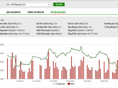 Thị giá hơn 22.000 đồng, Tập đoàn C.E.O muốn bán hơn 252 triệu cổ phiếu cho cổ đông với giá 10.000 đồng