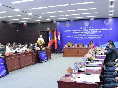 Tăng cường hợp tác Kiểm toán Nhà nước ba bên Việt Nam - Lào - Campuchia