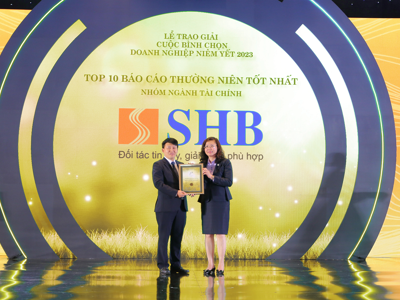 SHB được vinh doanh Top 10 doanh nghiệp có báo cáo thường niên tốt nhất 