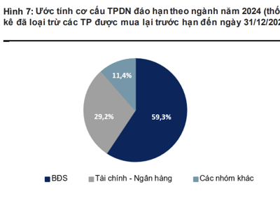 Trái phiếu đáo hạn của nhóm bất động sản tiếp tục tăng mạnh trong năm 2024