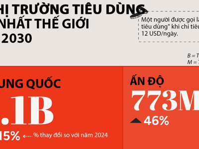 20 thị trường tiêu dùng lớn nhất thế giới năm 2030, Việt Nam cũng có mặt