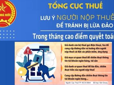 Giả danh cơ quan thuế lừa đảo chiếm đoạt tài sản