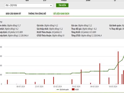 Doanh thu thuần tăng hơn 27 lần, PIV phải giải trình cổ phiếu tăng trần liên tục
