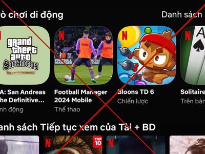 Yêu cầu Netflix dừng việc quảng cáo, phát hành game không phép tại Việt Nam