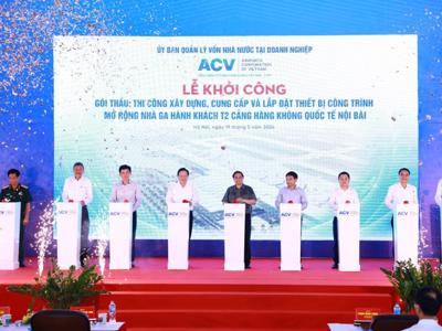 Khởi công dự án mở rộng ga T2 sân bay Nội Bài gần 5.000 tỷ đồng