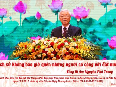 Tổng Bí thư Nguyễn Phú Trọng với công tác tri ân người có công với cách mạng