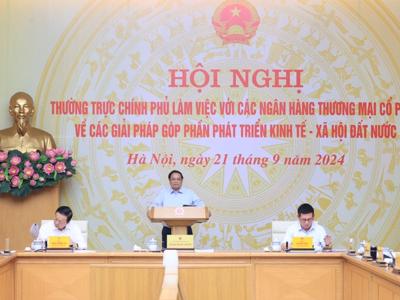 Thường trực Chính phủ làm việc với các ngân hàng thương mại cổ phần