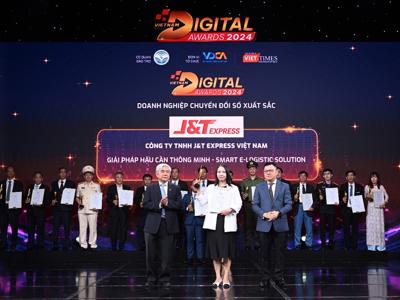 J&T Express tiếp tục được vinh danh tại “Vietnam Digital Awards 2024” nhờ nỗ lực bền bỉ trong chuyển đổi số