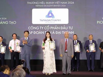 Tân Á Đại Thành được vinh danh Top 10 Thương hiệu mạnh - Tiên phong đổi mới sáng tạo 2024 