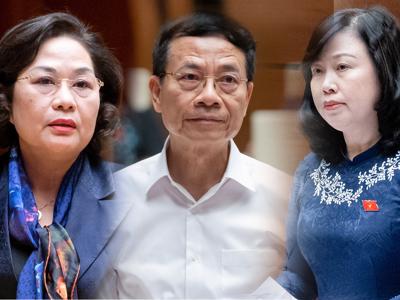 Quốc hội bắt đầu chất vấn 3 Bộ trưởng, trưởng ngành: Ngân hàng, Y tế, Thông tin và Truyền thông