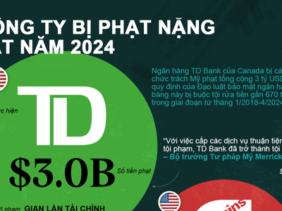 Những công ty bị phạt nặng nhất năm 2024