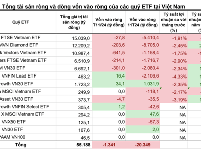 Vốn ETF rút ròng 20,3 nghìn tỷ đồng chủ yếu do hiệu suất kém tại Việt Nam? 