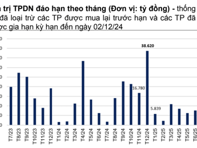 Áp lực đáo hạn trái phiếu tăng vọt trong tháng 12, gấp 2 lần so với tháng trước 