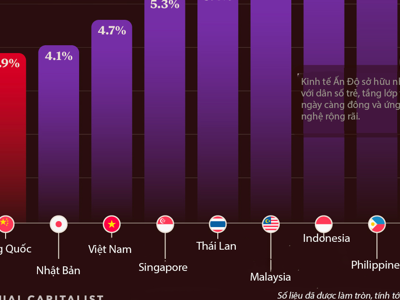 Tăng trưởng GDP đầu người của Trung Quốc có xu hướng tụt sau Nhật Bản, Việt Nam