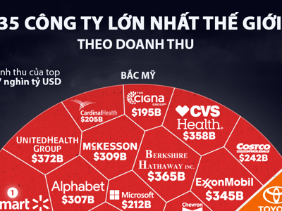 35 công ty doanh  thu cao nhất thế giới năm 2024