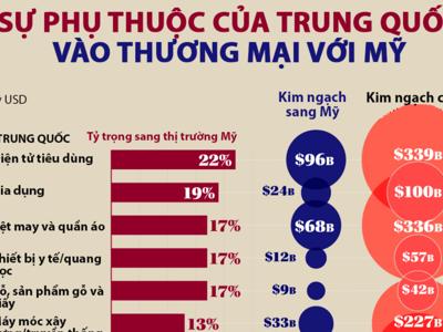 Sự phụ thuộc của Trung Quốc vào thị trường Mỹ