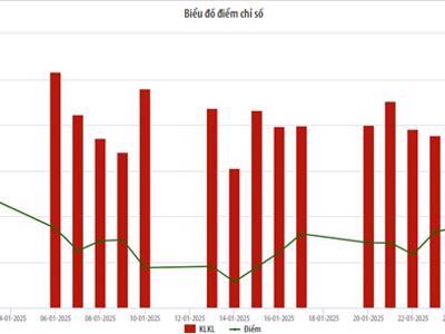 Tháng 1/2025, thanh khoản trên HNX sụt giảm mạnh