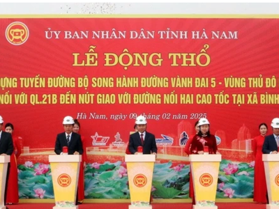 Khởi công dự án đường song hành Vành đai 5 - Vùng Thủ đô Hà Nội