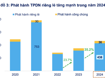 Thấy gì từ con số 470.000 tỷ trái phiếu phát hành mới năm 2024, nhưng chỉ 36.000 tỷ phát hành ra công chúng? 