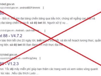 Phát hiện nhiều website cơ quan nhà nước bị chèn link quảng cáo cờ bạc