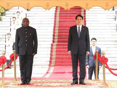 Chủ tịch nước Lương Cường chủ trì lễ đón chính thức Tổng thống Burundi