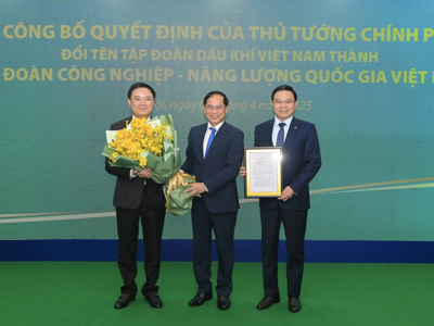 Tập đoàn Dầu khí Việt Nam đổi tên thành Tập đoàn Công nghiệp - Năng lượng Quốc gia Việt Nam 