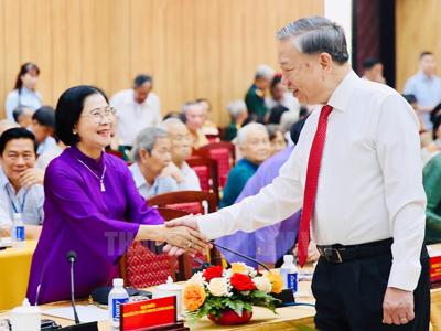 Phát biểu của Tổng Bí thư Tô Lâm tại buổi gặp mặt cán bộ lão thành cách mạng, người có công, gia đình chính sách tiêu biểu