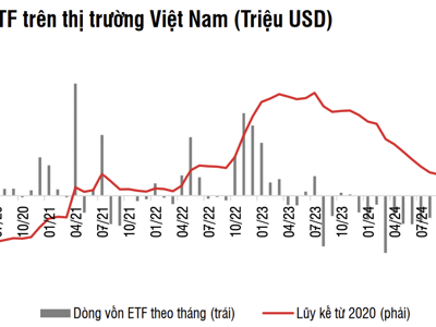 Sau một thời gian rút ròng liên tiếp, tổng tài sản các ETF giảm gần một nửa còn 50 nghìn tỷ 