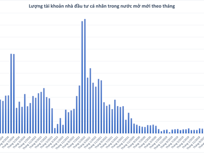 Tiền đổ vào sầm sập bắt đáy trong tháng 4, cá nhân đổ xô mở 194.000 tài khoản cao kỷ lục 1,5 năm 