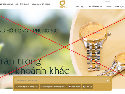 Cảnh báo lừa đảo qua website, fanpage mạo danh doanh nghiệp kinh doanh vàng bạc