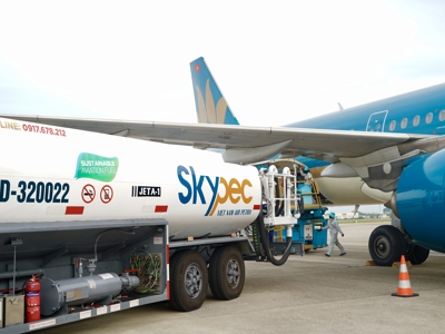 Đồng loạt chuyến bay của Vietnam Airlines  sử dụng nhiên liệu hàng không bền vững (SAF)