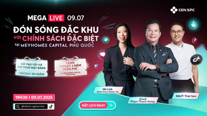 Khởi nghiệp giữa lòng đặc khu: Chính sách hấp dẫn tại Meyhomes Capital Phú Quốc trong phiên Mega Live duy nhất