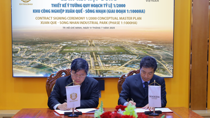 Khu công nghiệp Xuân Quế và Nikken Việt Nam ký kết hợp đồng tư vấn lập ý tưởng quy hoạch