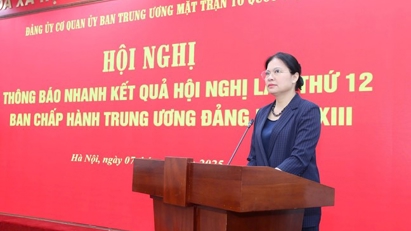 Đảng ủy Cơ quan Ủy ban Trung ương Mặt trận Tổ quốc Việt Nam thông báo nhanh kết quả Hội nghị lần thứ 12, khóa XIII