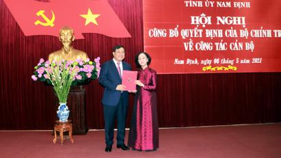 Ông Phạm Gia Túc giữ chức Bí thư Tỉnh ủy Nam Định