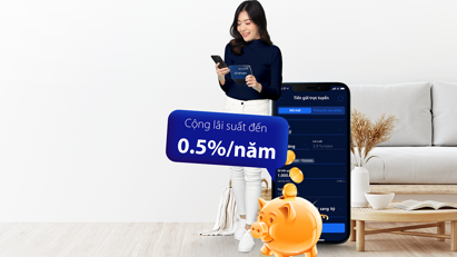 Cộng thêm đến 0,5% lãi suất khi gửi tiết kiệm online trên “digimi”