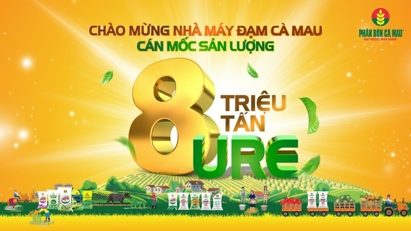 Phân bón Cà Mau cán mốc 8 triệu tấn Ure